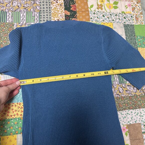 Sandro Blue Cap Sleeve Sweater - Picture 2 of 7